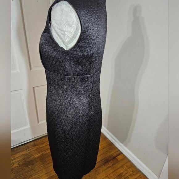 Calvin Klein Black Dress with Structured Cap Sleeves - Picture 4 of 6